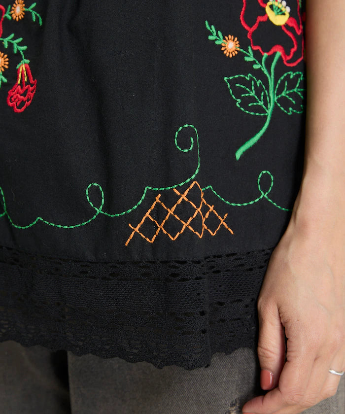 India Shoulder Ribbon Embroidered Remake Style Camisole
