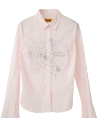 Hysteric Spider Lace Up Frill Cuff Blouse