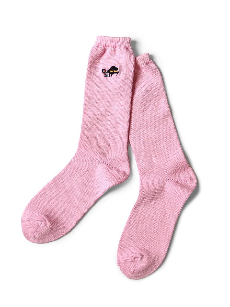 84 Piano Embroidered Socks