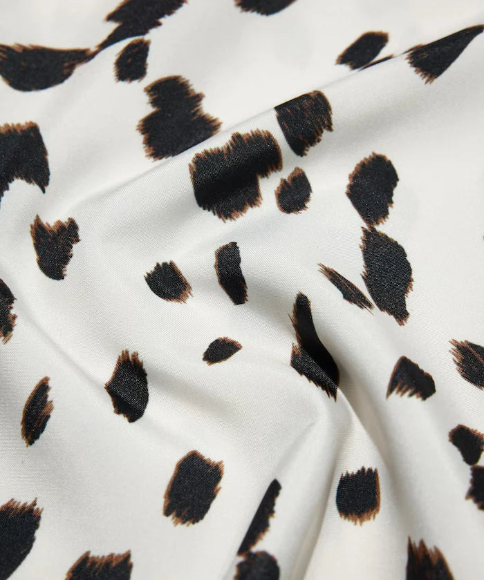 Open Collar Pattern Short Sleeve Shirt