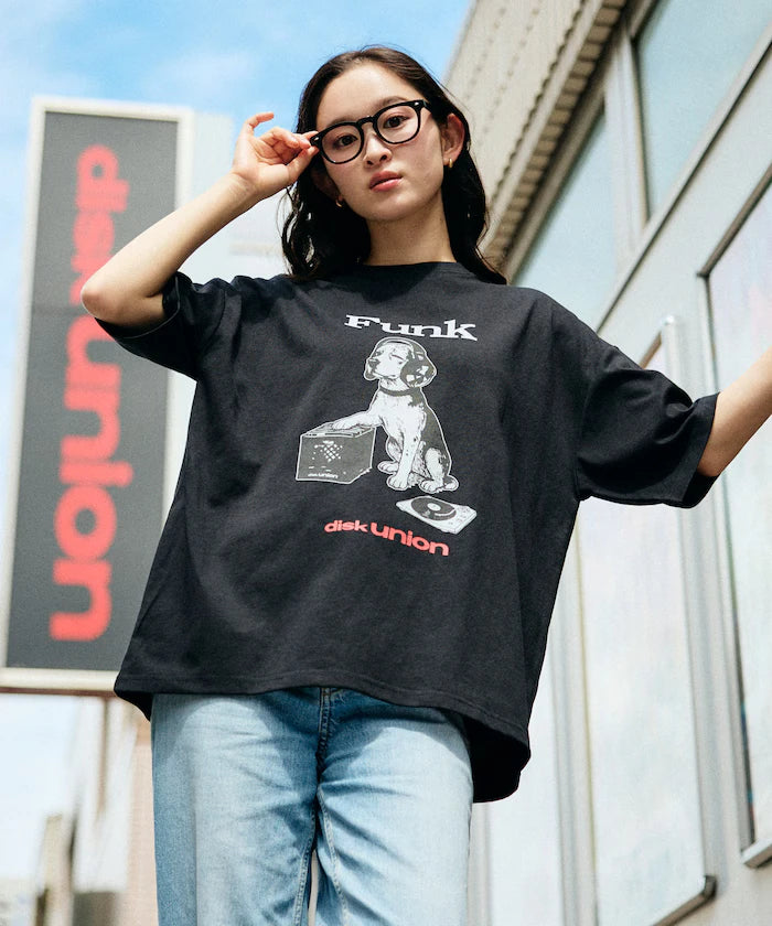 Limited Release diskunion×FREAK'S STORE Exclusive Beagle Big Silhouette Print Crew Neck T-Shirt
