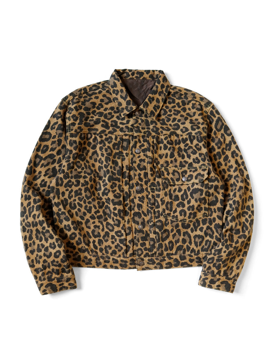 Twill Aging Wool Leopard Pattern 1ST JKT