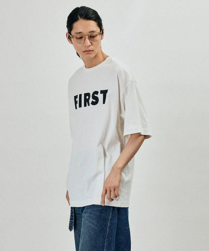 6 Ounce Front Logo Print Crew Neck T-Shirt / Print T-Shirt PR FIRST 【Limited Edition】