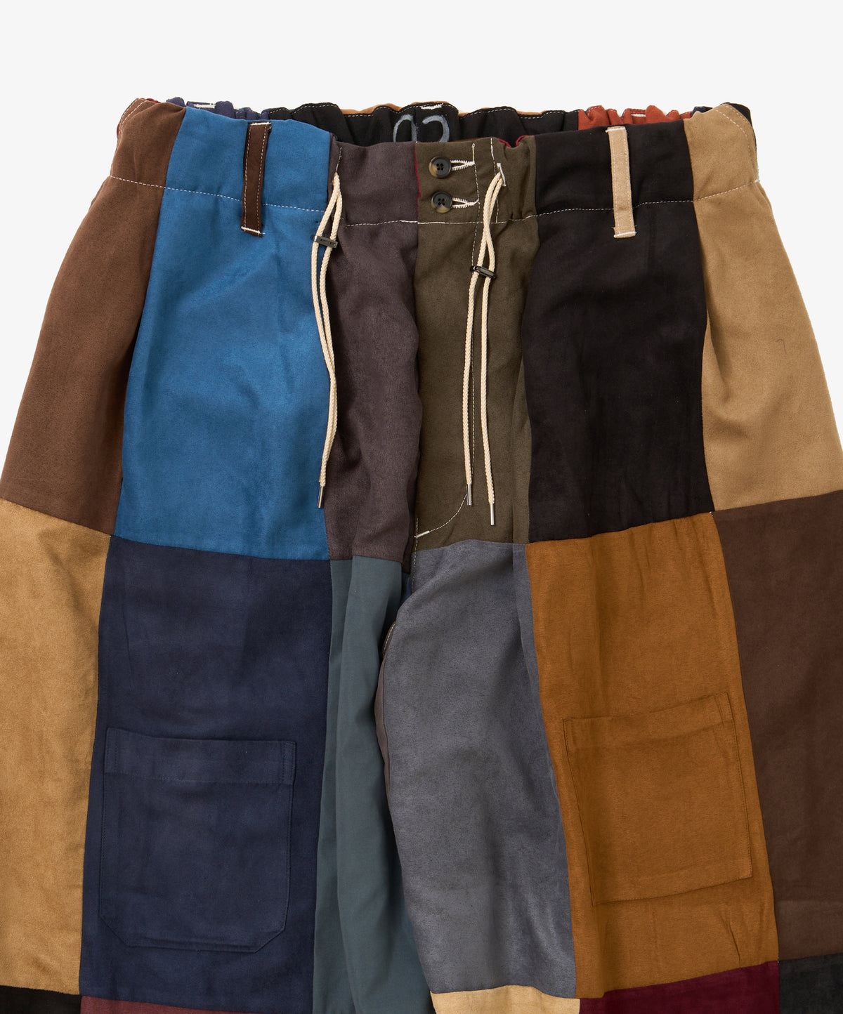 circular pants faux suede three