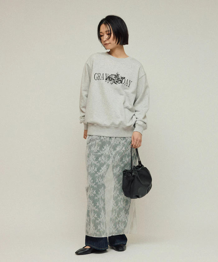 Organic Cotton Animal Logo Print Sweat / CAT / Relaxed Fit / French Terry Sweat
