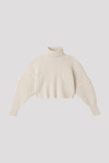 LOW GAUGE GLITTER HIGHNECK CROPPED PULLOVER