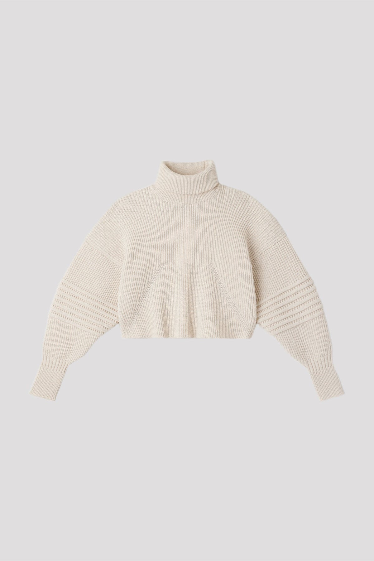 LOW GAUGE GLITTER HIGHNECK CROPPED PULLOVER