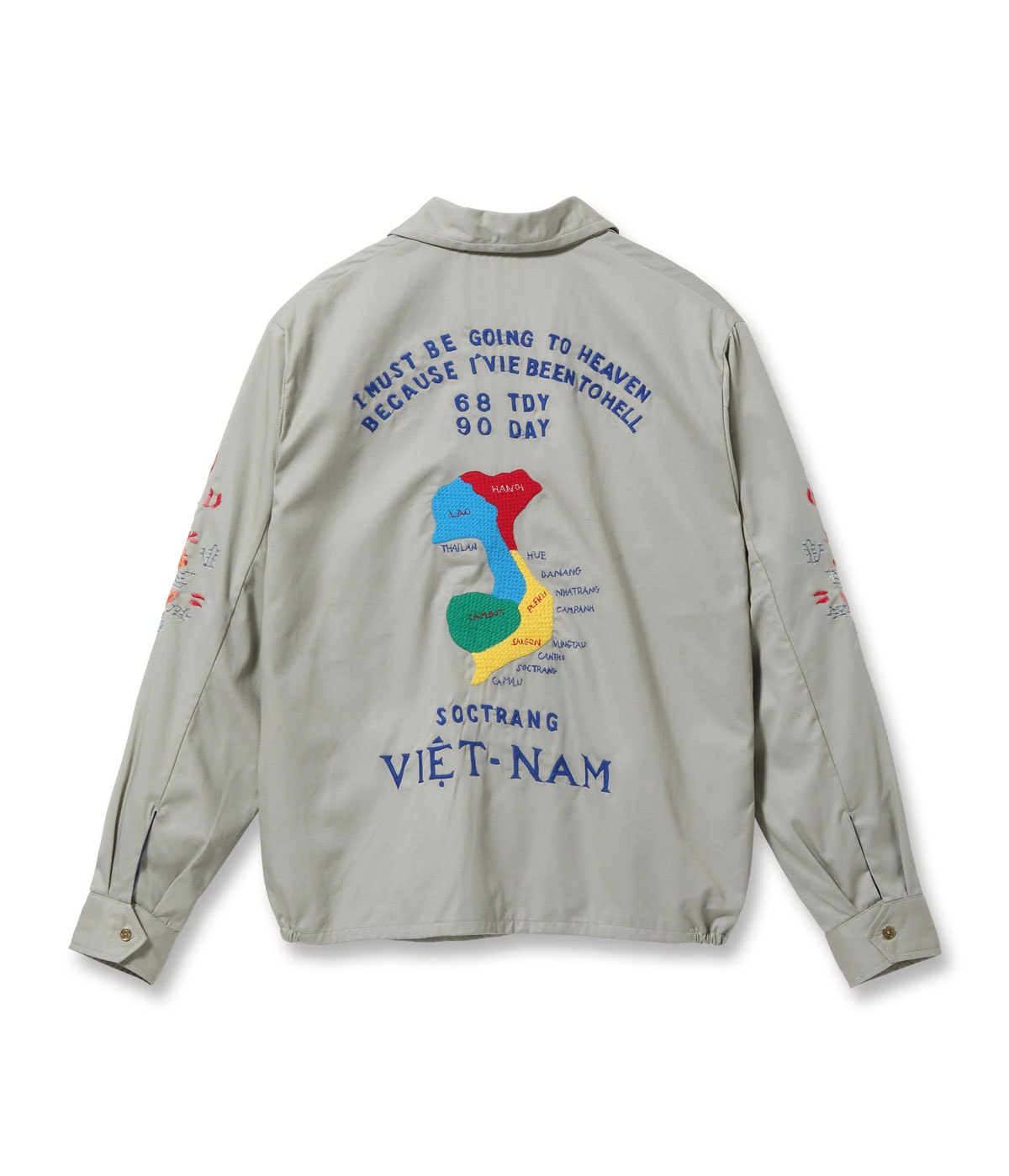 Late 1960s Style Cotton Vietnam Jacket “VIETNAM MAP”