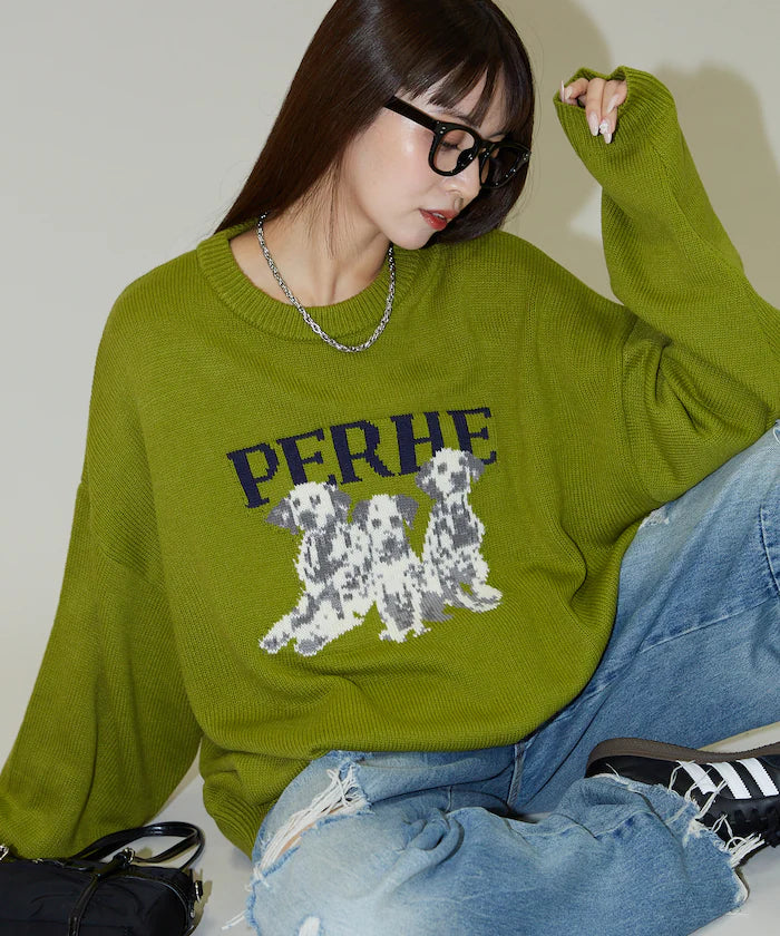 Dalmatian Dog Design Jacquard Knit Limited Edition