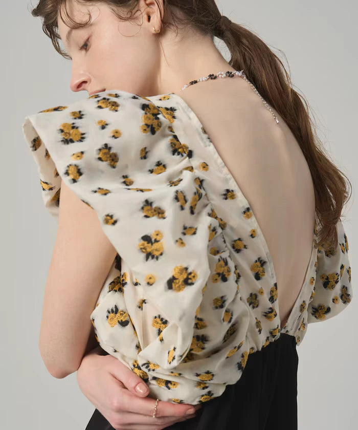 2WAY Flower Sheer Jacquard Docking All-in-One