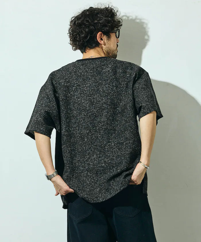 Dry Touch Summer Tweed Short Sleeve Crew Neck