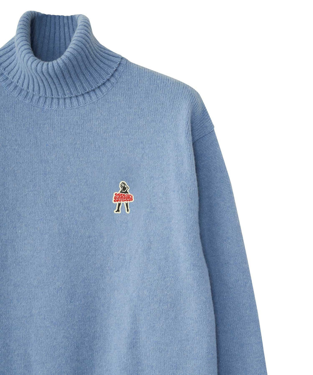 Vixen Girl Patch Turtle Neck Sweater