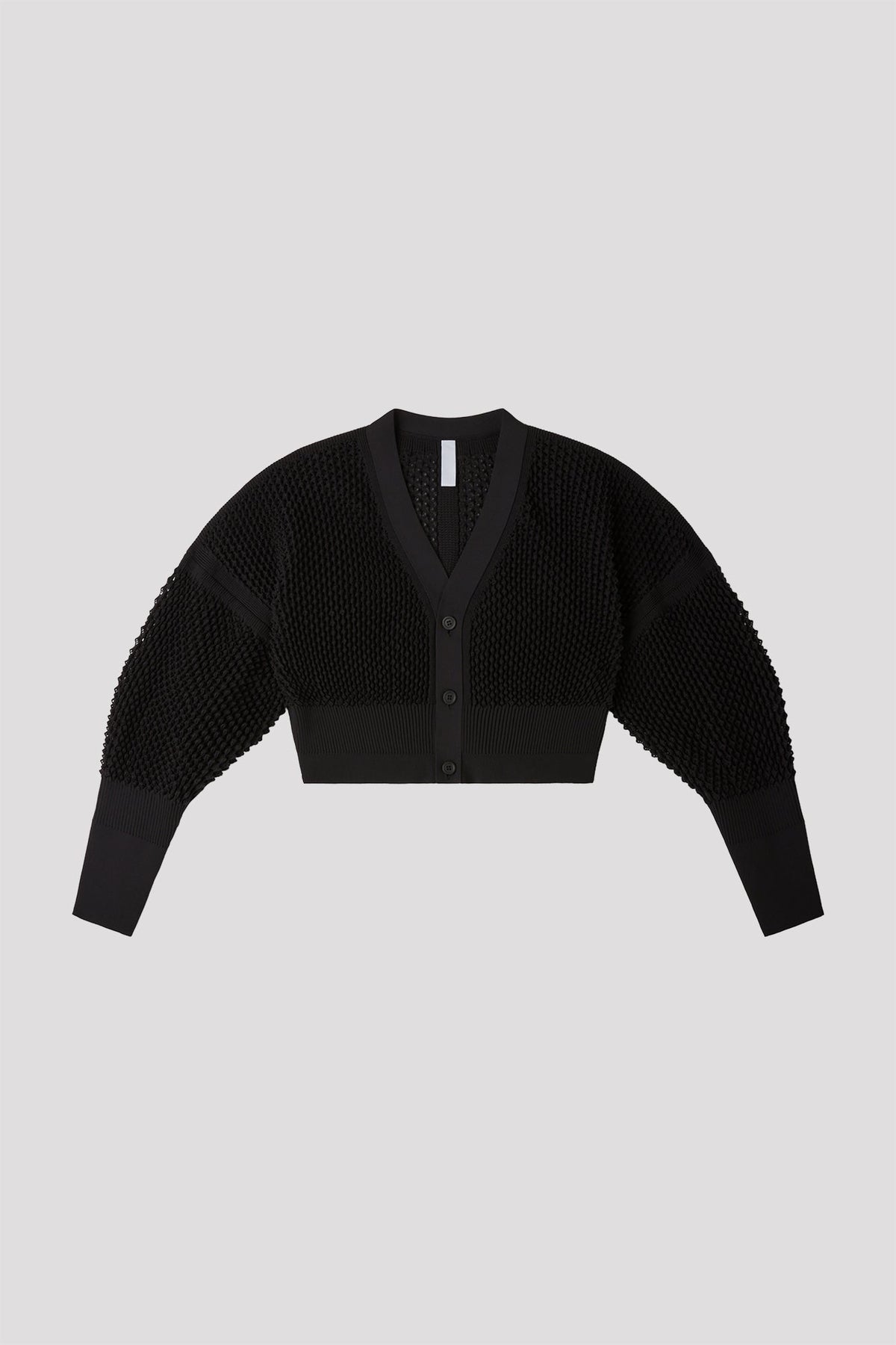LATTICE CROPPED CARDIGAN