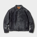 GL15731H / RECYCLED WASTE SUVIN COTTON YARN 14oz. DENIM JACKET VINTAGE WASHED