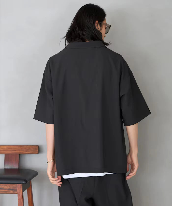 Functional Fabric Pullover Short Sleeve Shirt Set 3-piece Set / Washable / UV Cut / Quick Dry / Cool Touch