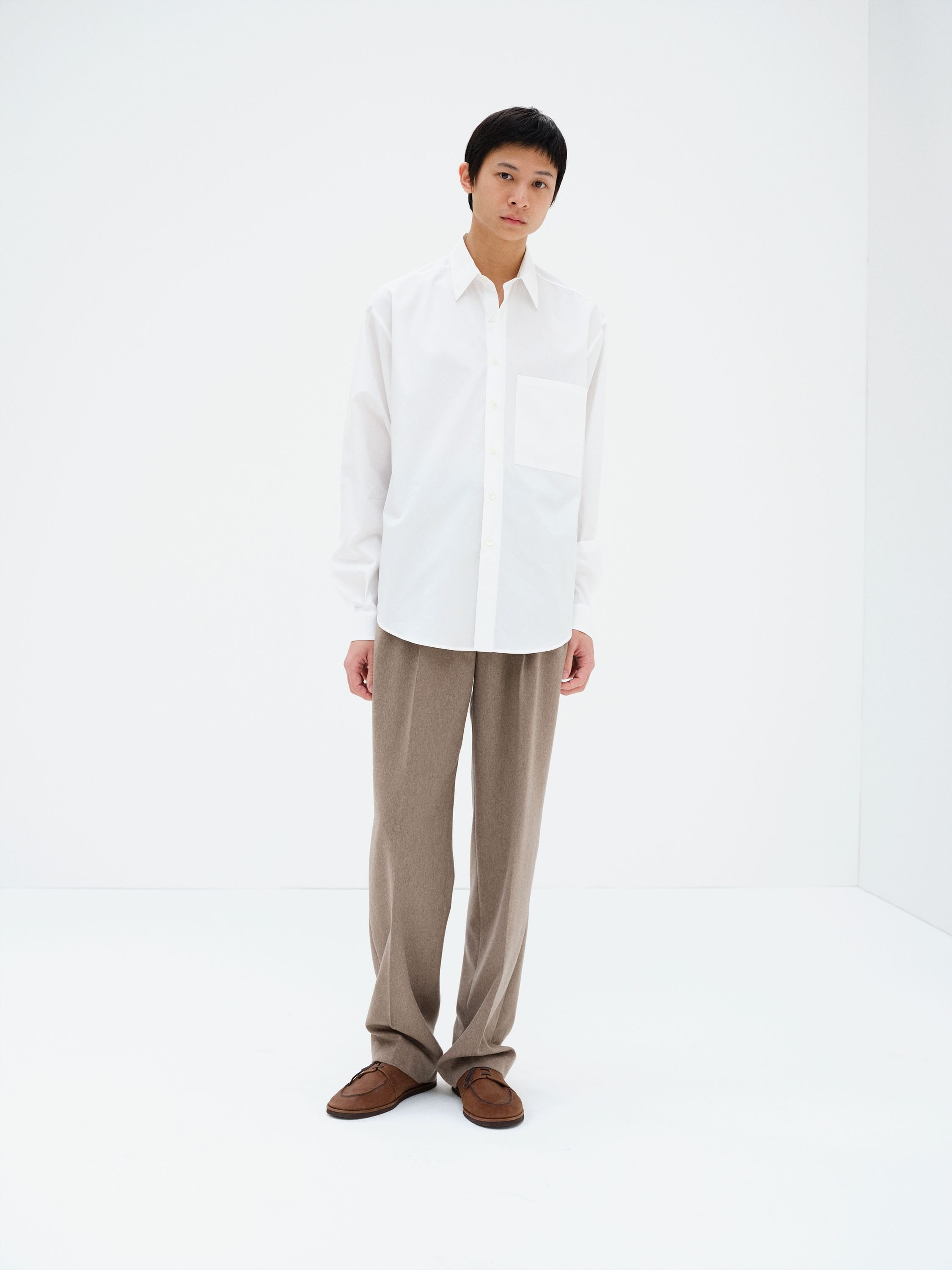 WASHED FINX TWILL BIG SHIRT