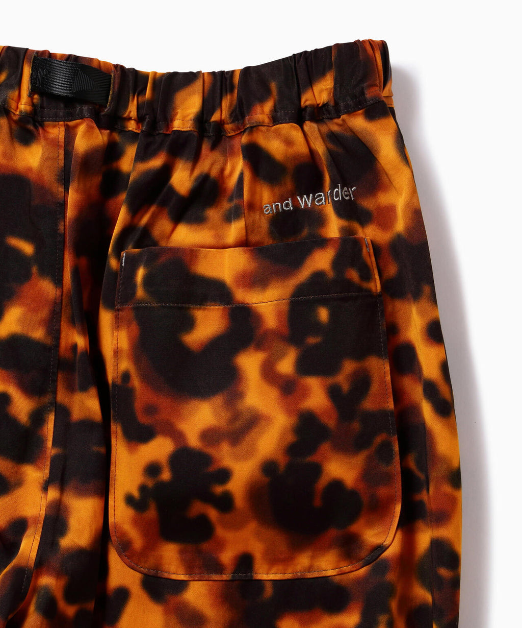 printed satin pants