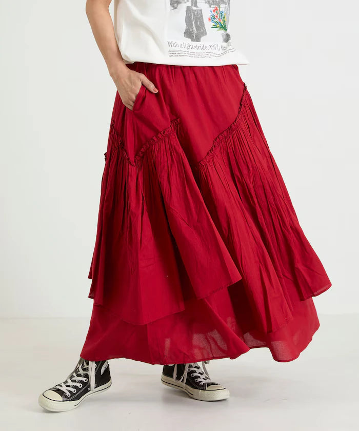 India Frill Maxi Gathered Skirt