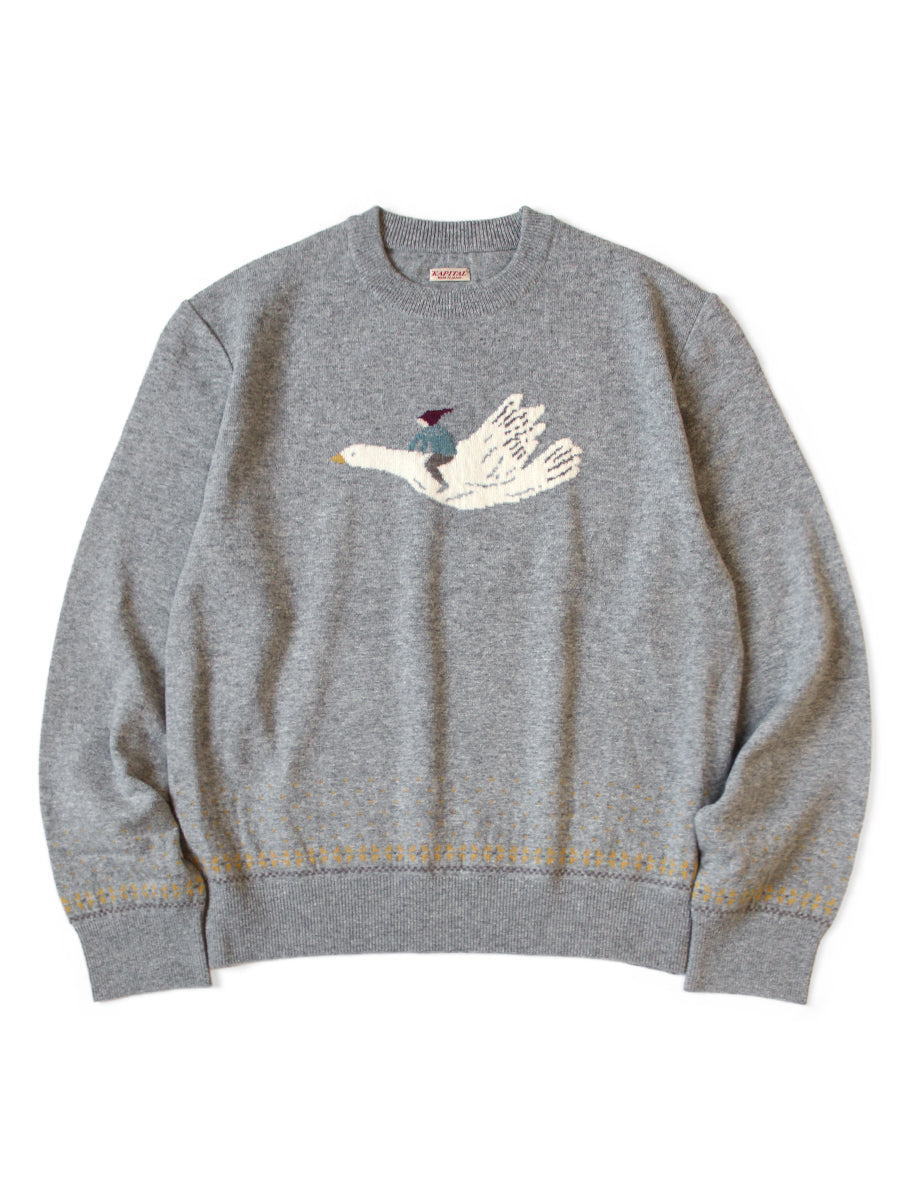 12G Wool Crewneck Sweater (FLY GOOSE)