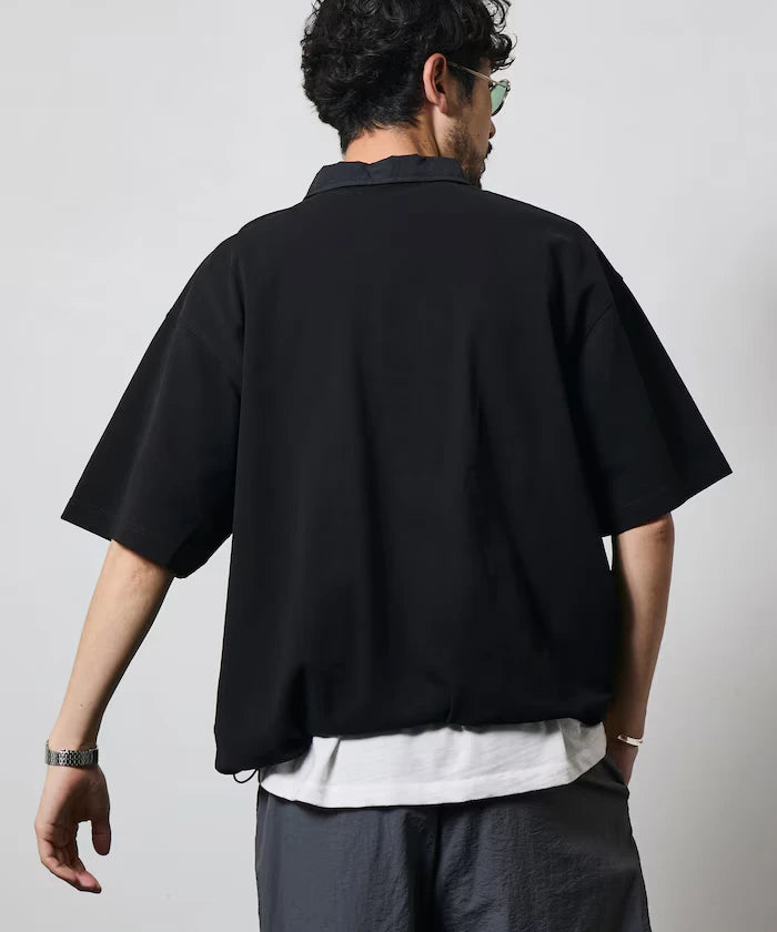 Big Silhouette Spindle Short Sleeve Tech Polo