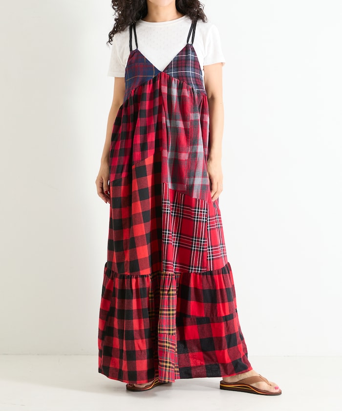 Vintage Remake Check Cami Dress