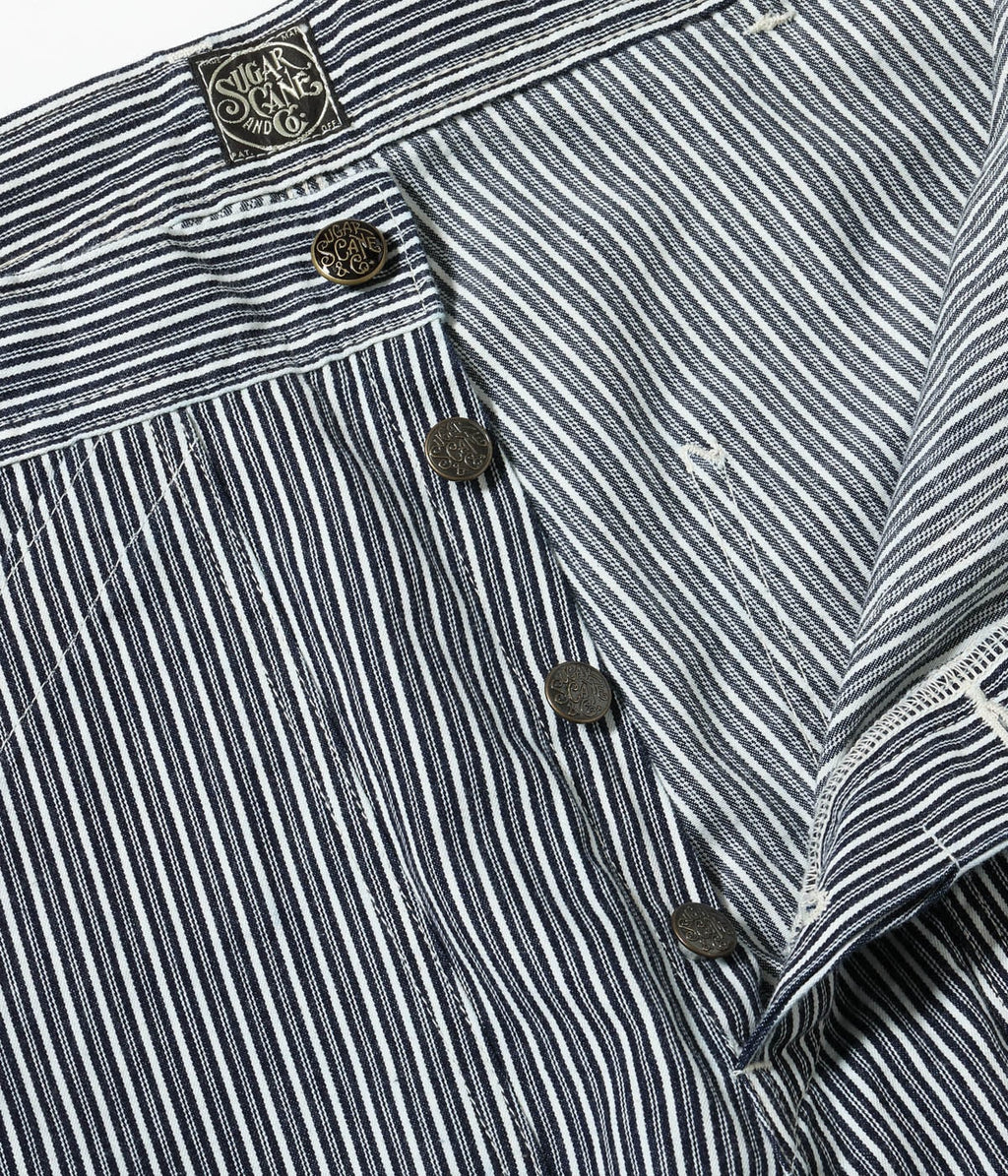 Fiction Romance 6oz. Indigo Stripe Double Knee Shorts