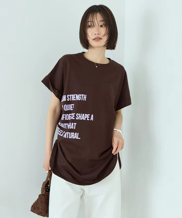 Organic Cotton Shirring Logo T-Shirt