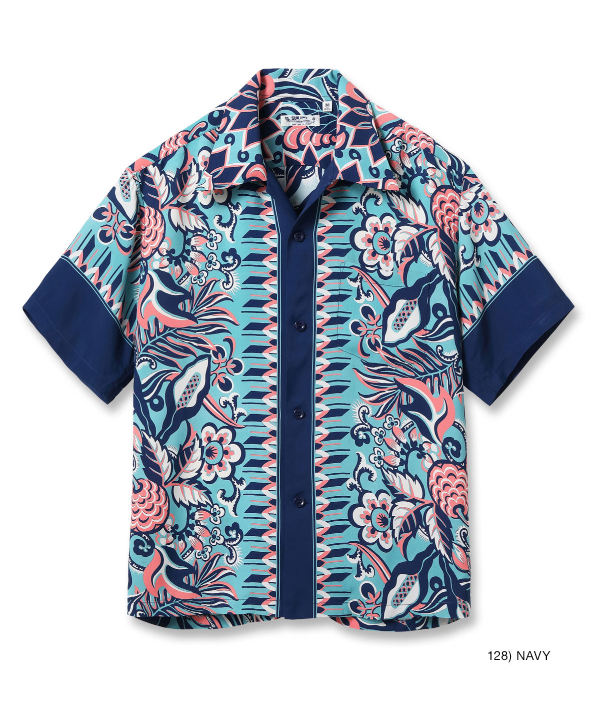 RAYON HAWAIIAN SHIRT “FLOWER FIELD BORDER”