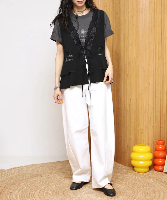 Switch Race Vintage Satin Ribbon Vest [Limited Release]