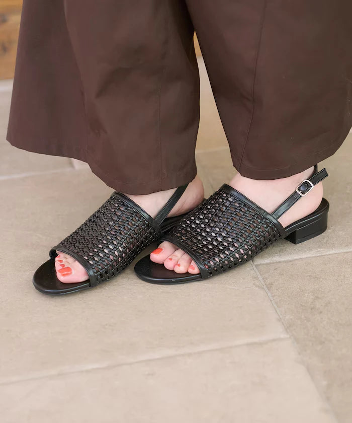 Leather Mesh Sandal