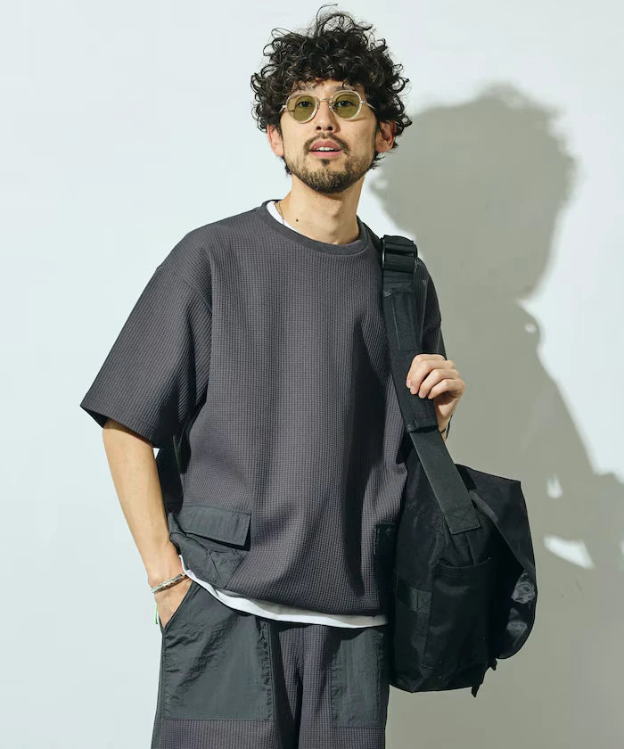 Side Pocket Spindle Tech Thermal Short Sleeve T-Shirt / Big Silhouette