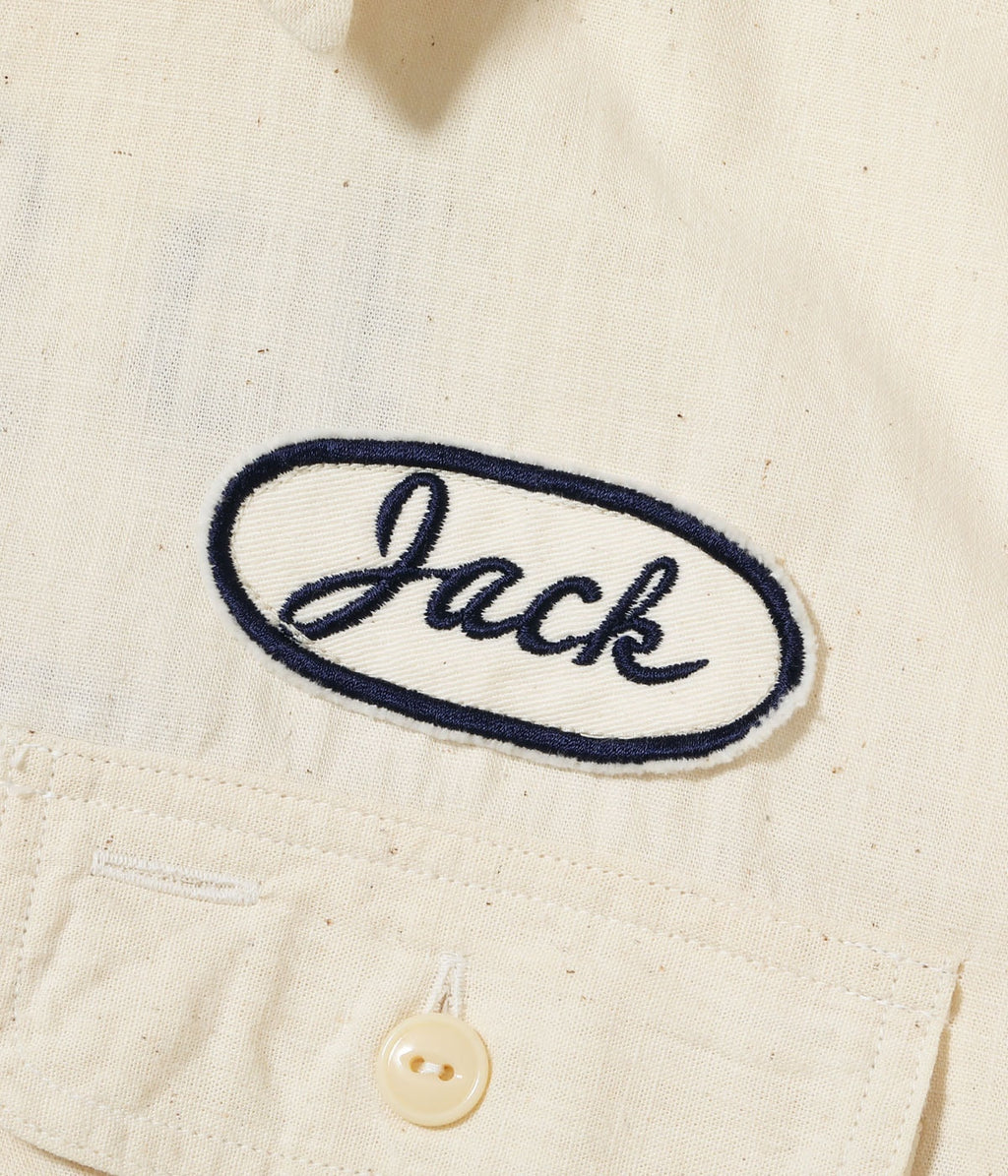Chambray Work Shirt with Chain Embroidered
