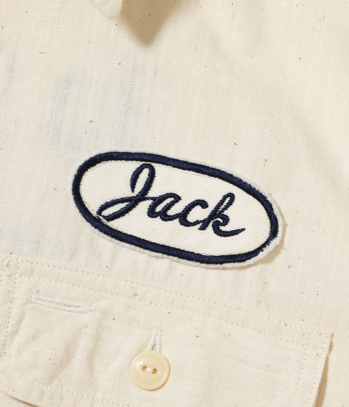 Chambray Work Shirt with Chain Embroidered