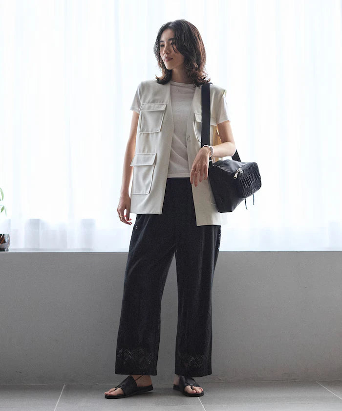 Panel Lace Easy Pants / Compatible with Setup - February 12, 12:00 Release