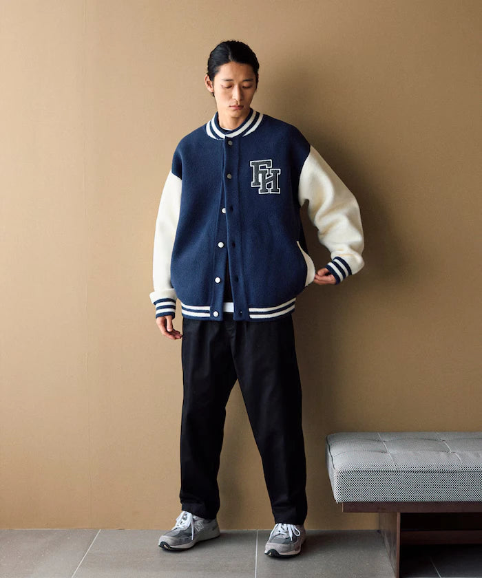 Wide Silhouette Drawstring Chino Pants / Tapered Silhouette Easy Chino Pants