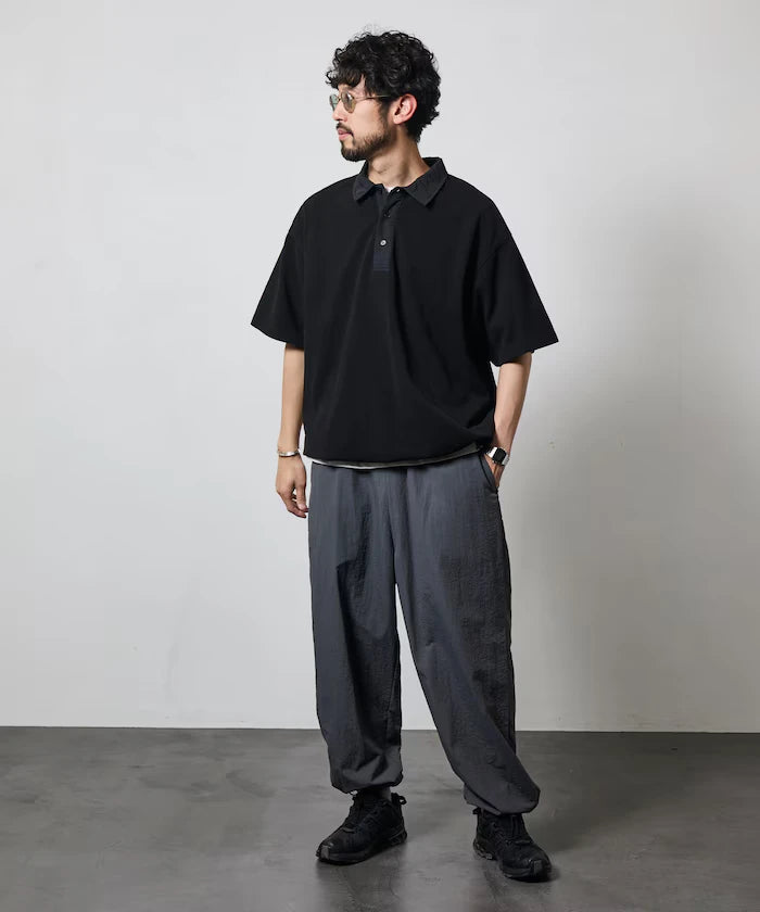 Big Silhouette Spindle Short Sleeve Tech Polo