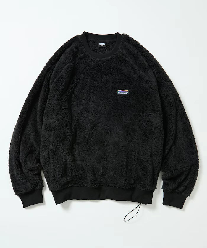 Relaxed Fit Raglan Sleeve Shaggy Fleece Pullover