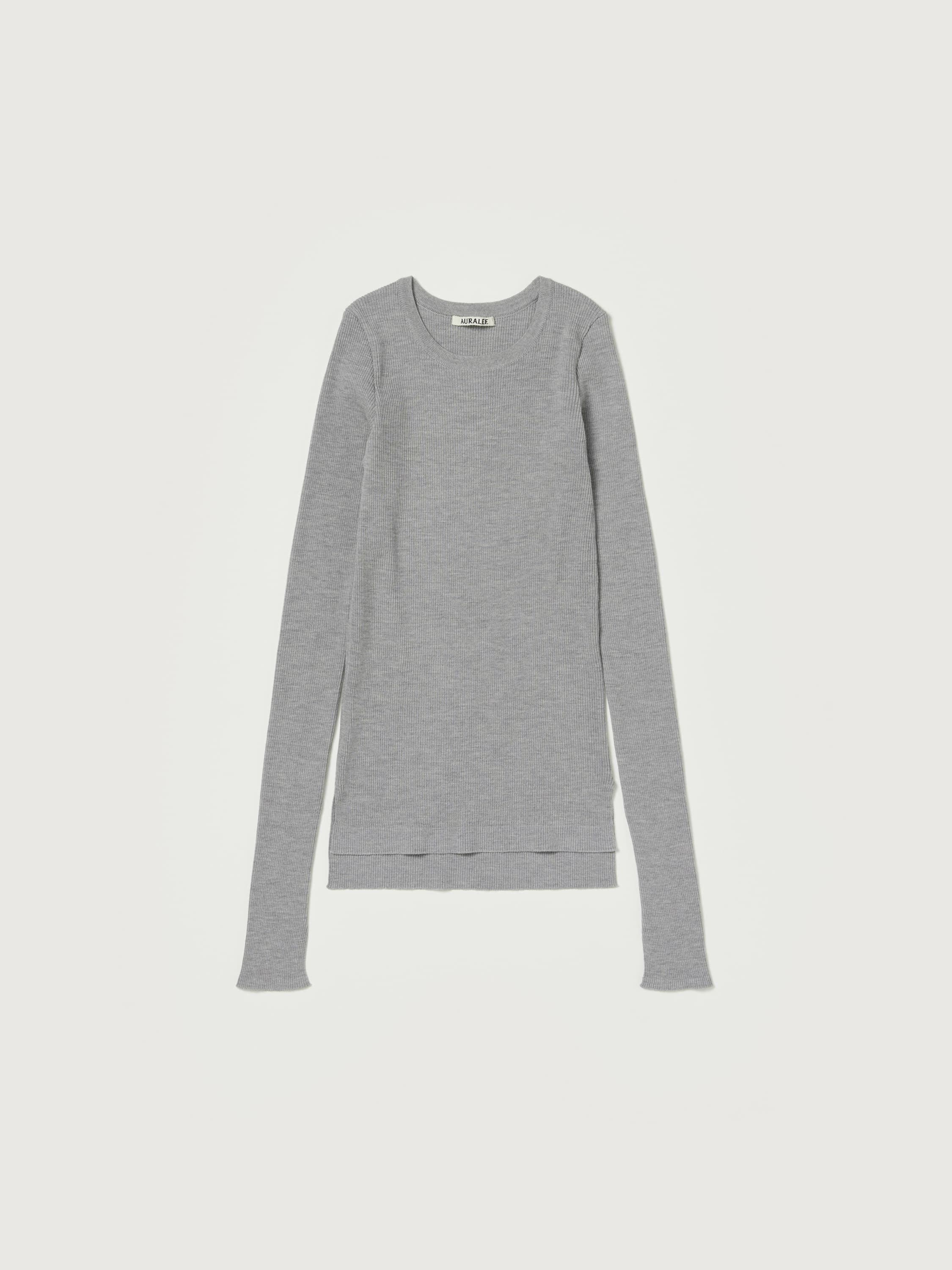 SUPER FINE WOOL HIGH GAUGE RIB KNIT P/O