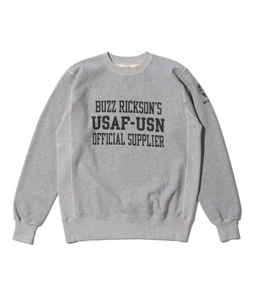 BUZZ RICKSON'S 30th ANNIVERSARY MODEL HORIZONTAL KNITTING HEAVY WEIGHT SWEAT SHIRT