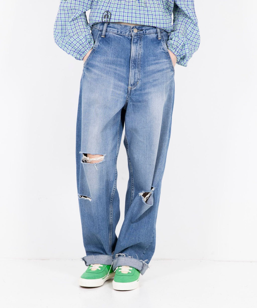 Resize Denim Straight Pants