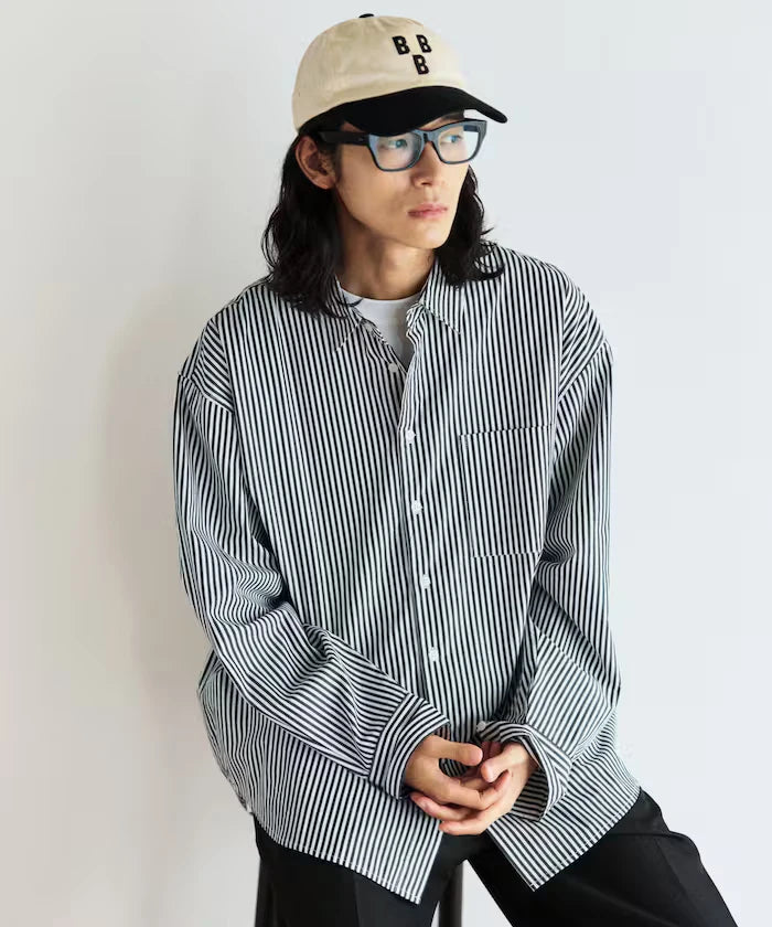 <New Color Added> Relaxed Fit Broad Shirt / Regular Collar / Long Sleeve