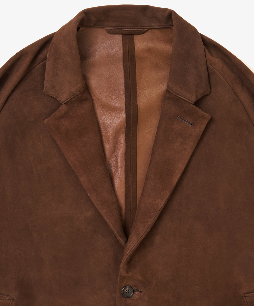 veste two button sheepskin brown