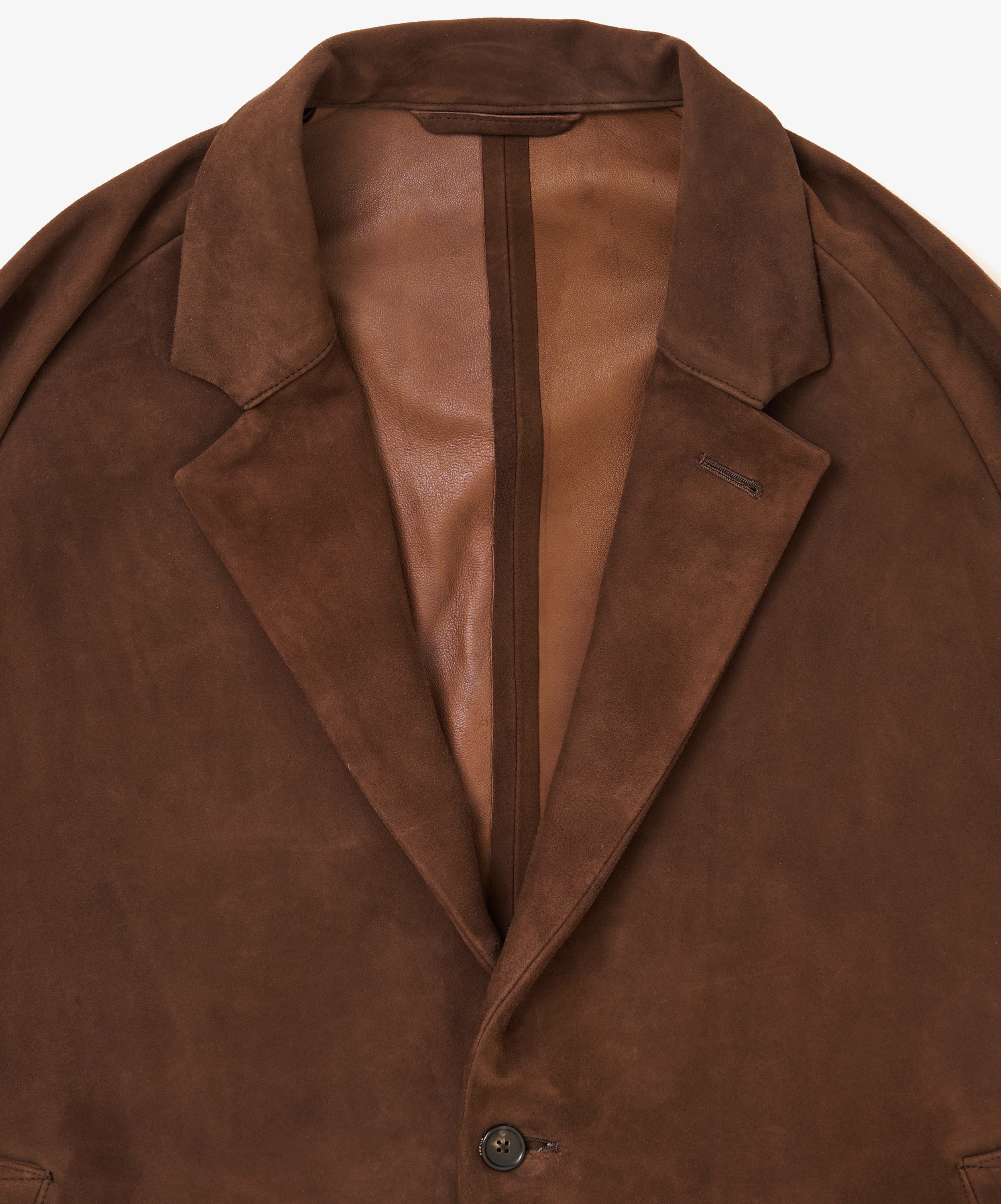 veste two button sheepskin brown