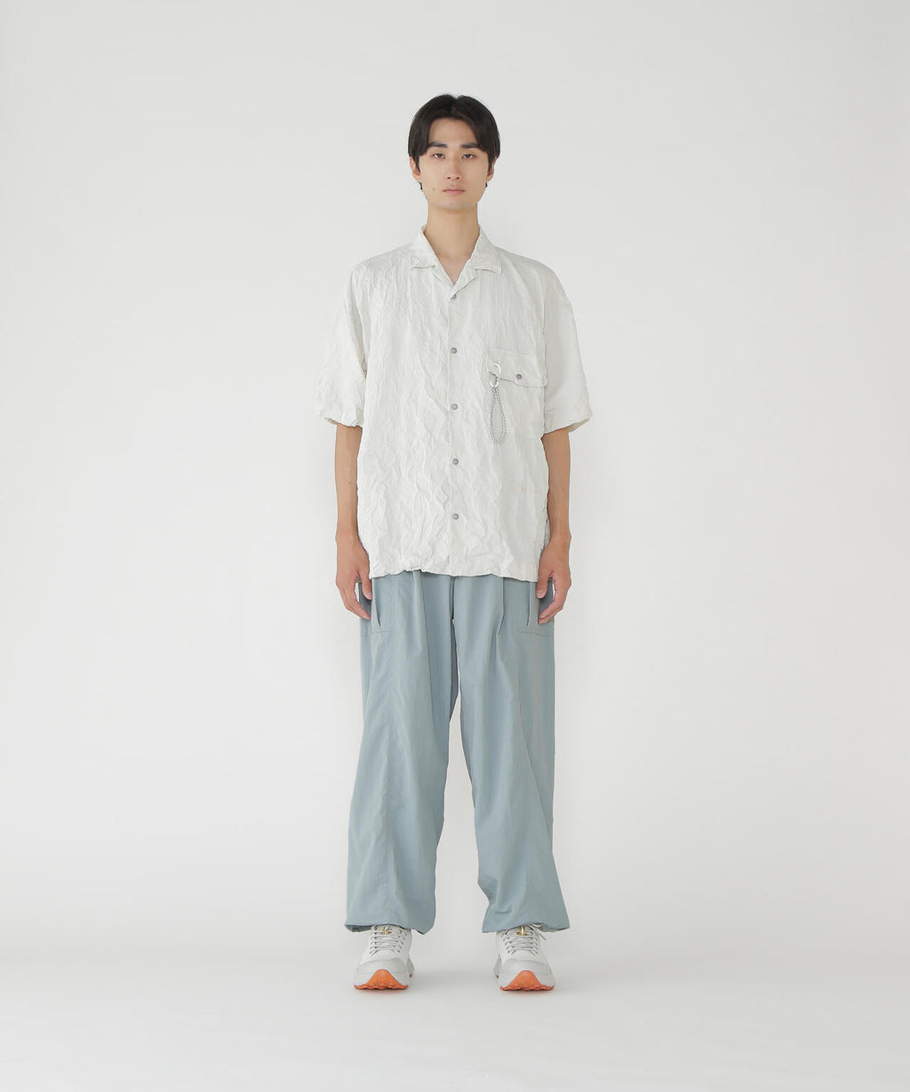 crinkled nylon pants