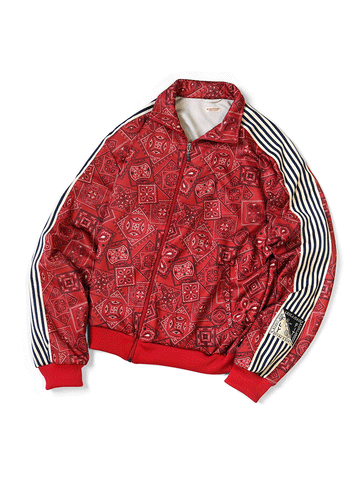 Smooth Jersey COOKIE Bandana Pattern Track JKT