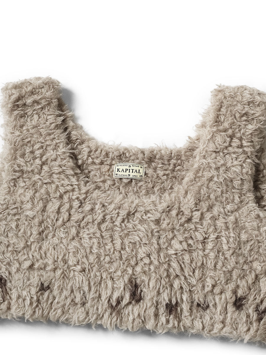 Hand-knit Roving Mole Processing Bustier