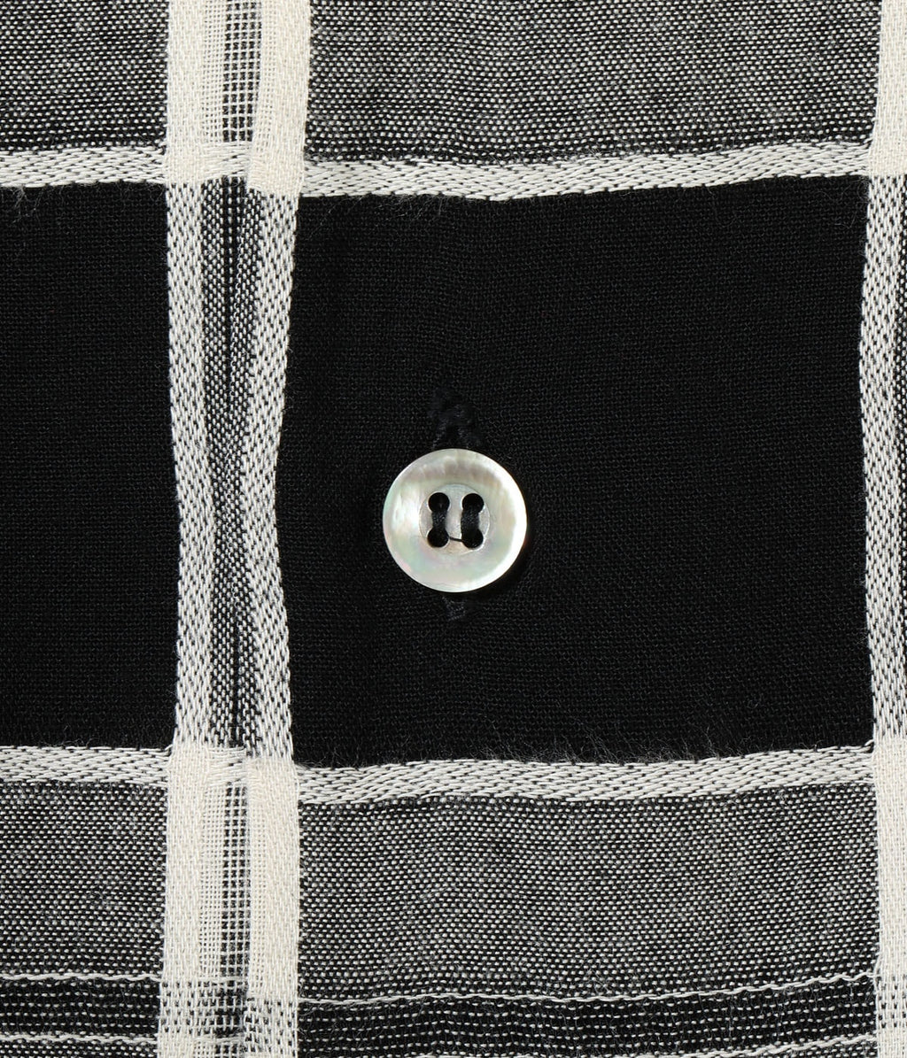 RAYON DOBBY CHECK OPEN SHIRT