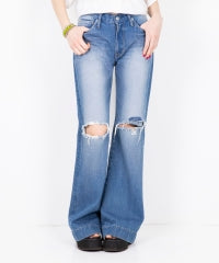 Low Rise Flare Denim Pants