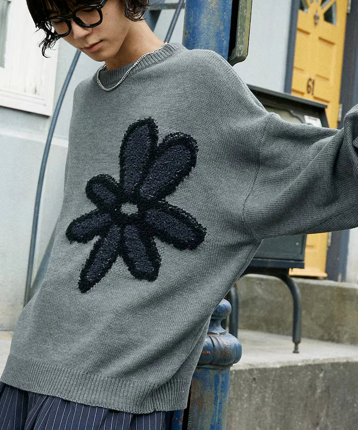 Boucle Flower Pullover Knit [Limited Edition]
