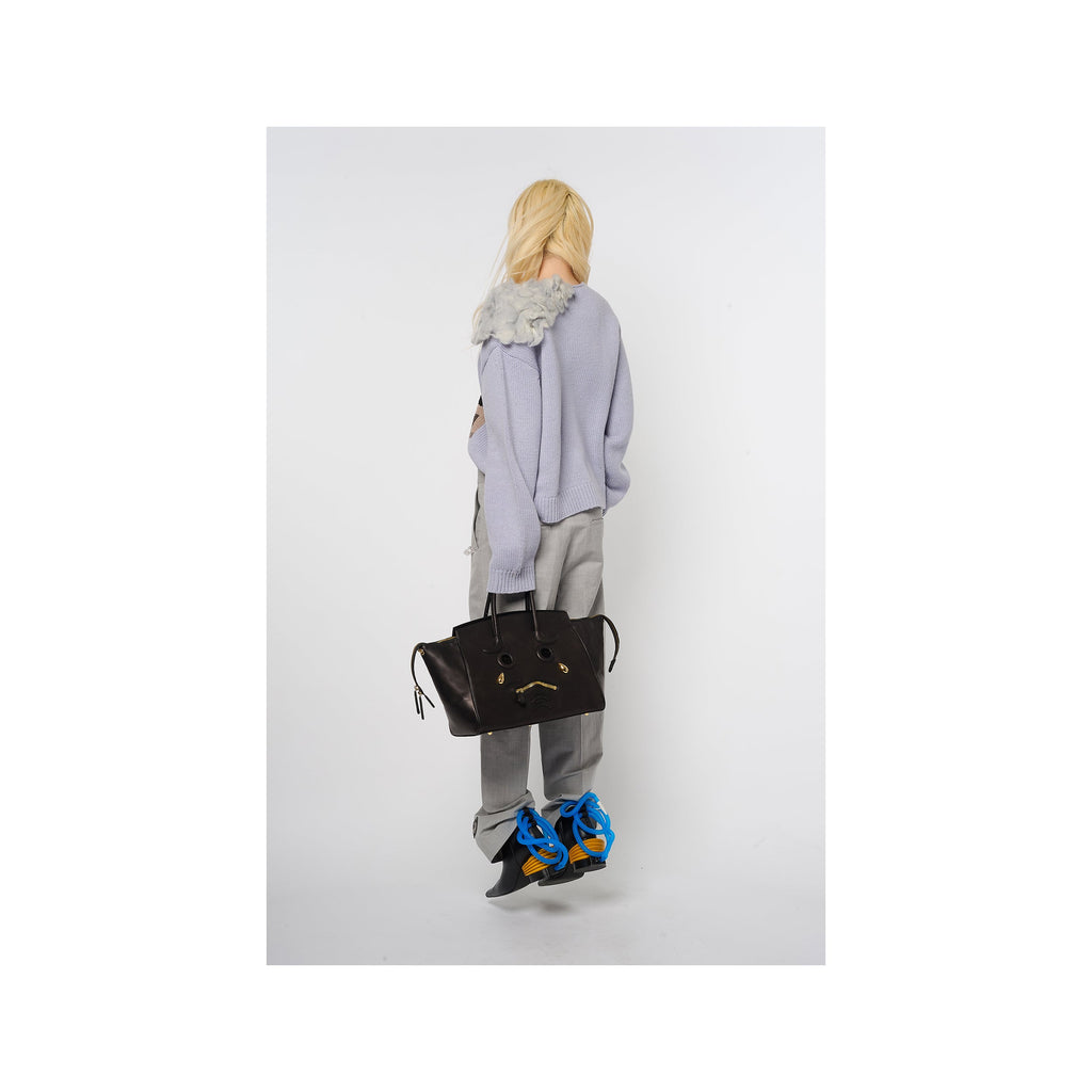 SMOKING FACTORY INTARSIA KNIT PULLOVER：BLUE